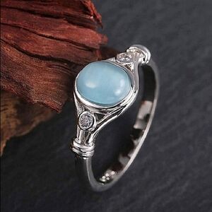 NEW 925 Silver Victorian Moonstone Ring